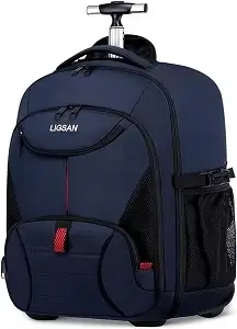 Mochila ligsan con ruedas de color azul