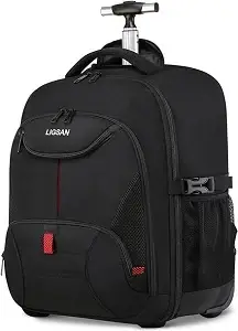 Mochila ligsan con ruedas de color negro